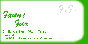 fanni fur business card